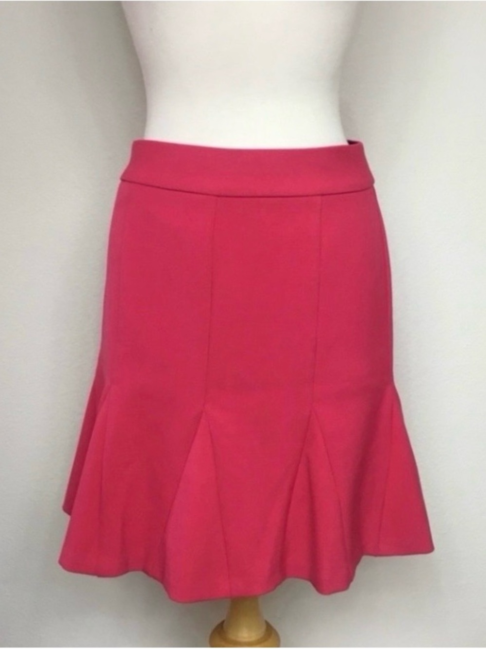 Banana Republic Women's Barbie Pink Pleated Flounce Skirt Size 4 Classic Preppy